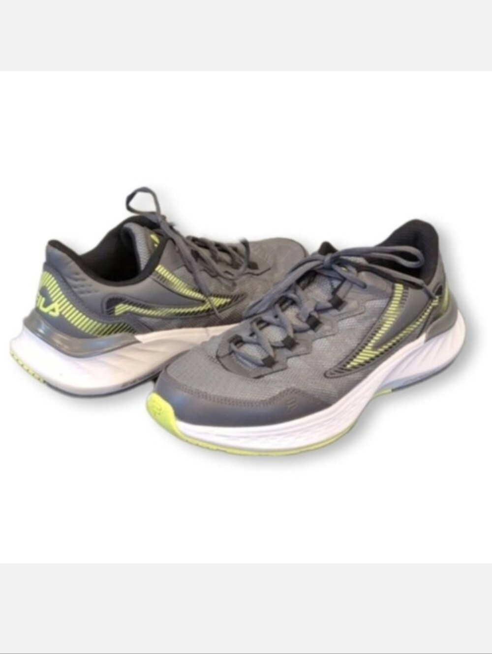 FILA Suspence Energized Running Shoes Leather Mesh Mens Gray Training Sneakers 9